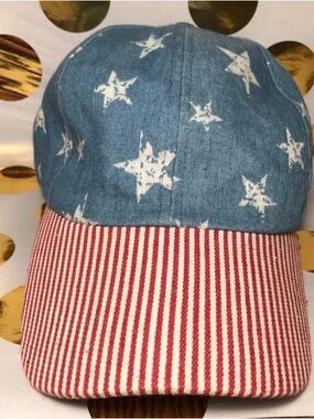 Patriotic Star & Stripe Baseball Cap Hat– Blue/Red